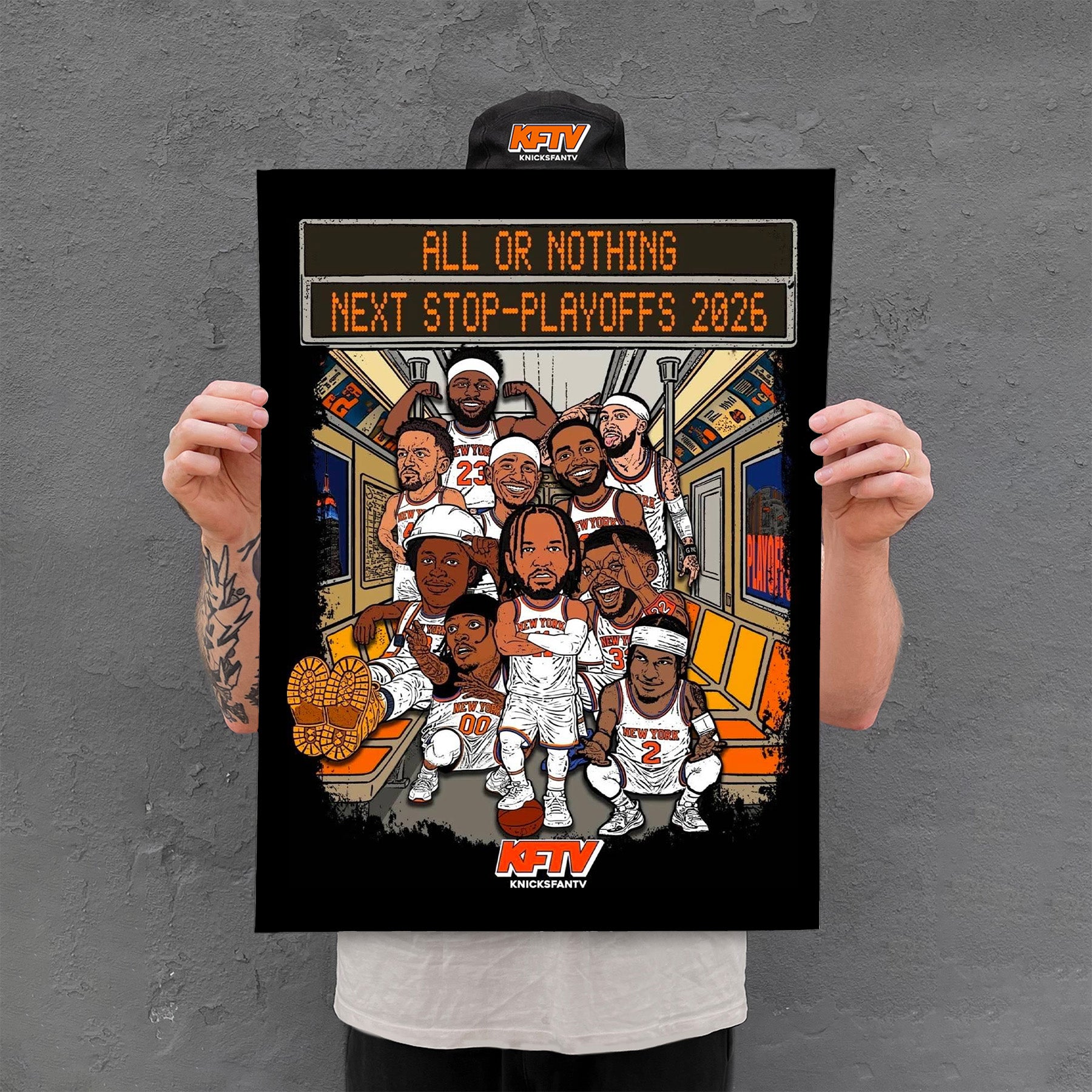 Blue Collar Big Stage Poster 18x24 – Knicks Playoff Wall Art