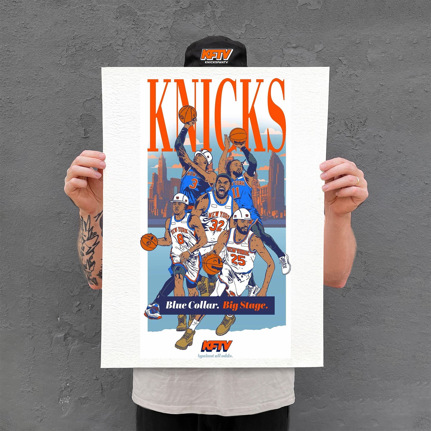 Blue Collar Big Stage Poster (18x24) – Knicks 2026 Playoff Edition