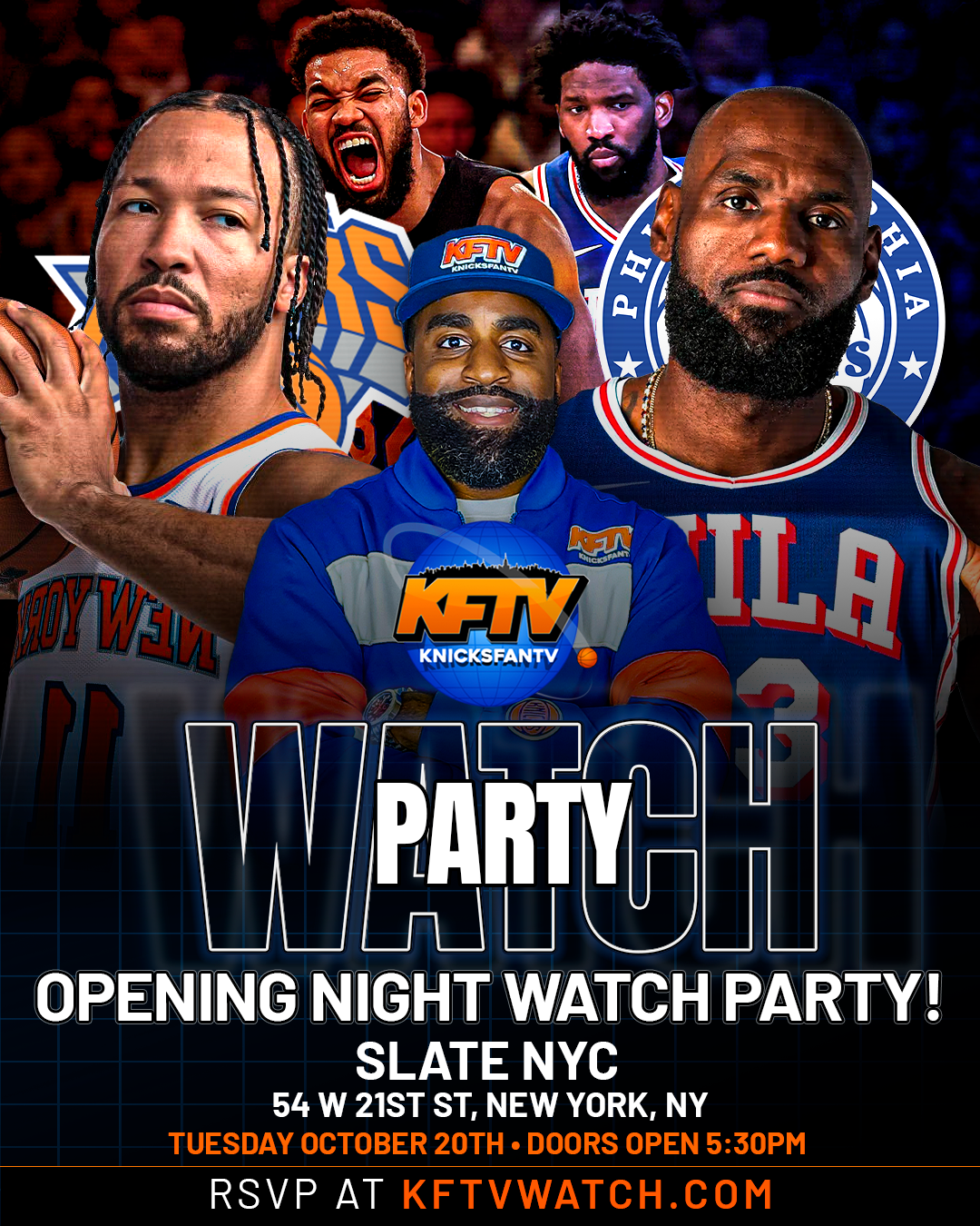 Knicks vs Sixers Banner Night Watch Party (NYC)