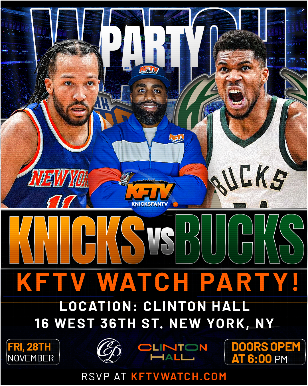 Knicks vs Bucks Watch Party (NYC) - 11.28.25