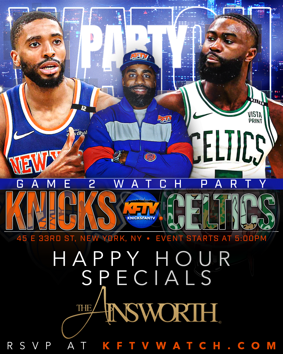 KFTV Knicks vs Celtics Game 2 Watch Party Experience