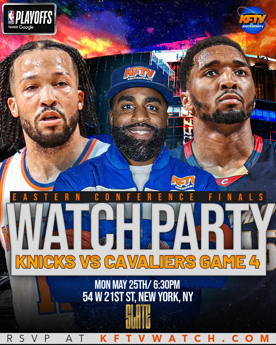 Knicks vs Cavs ECF Playoff Game 4 Watch Party (NYC) - 5.25.26