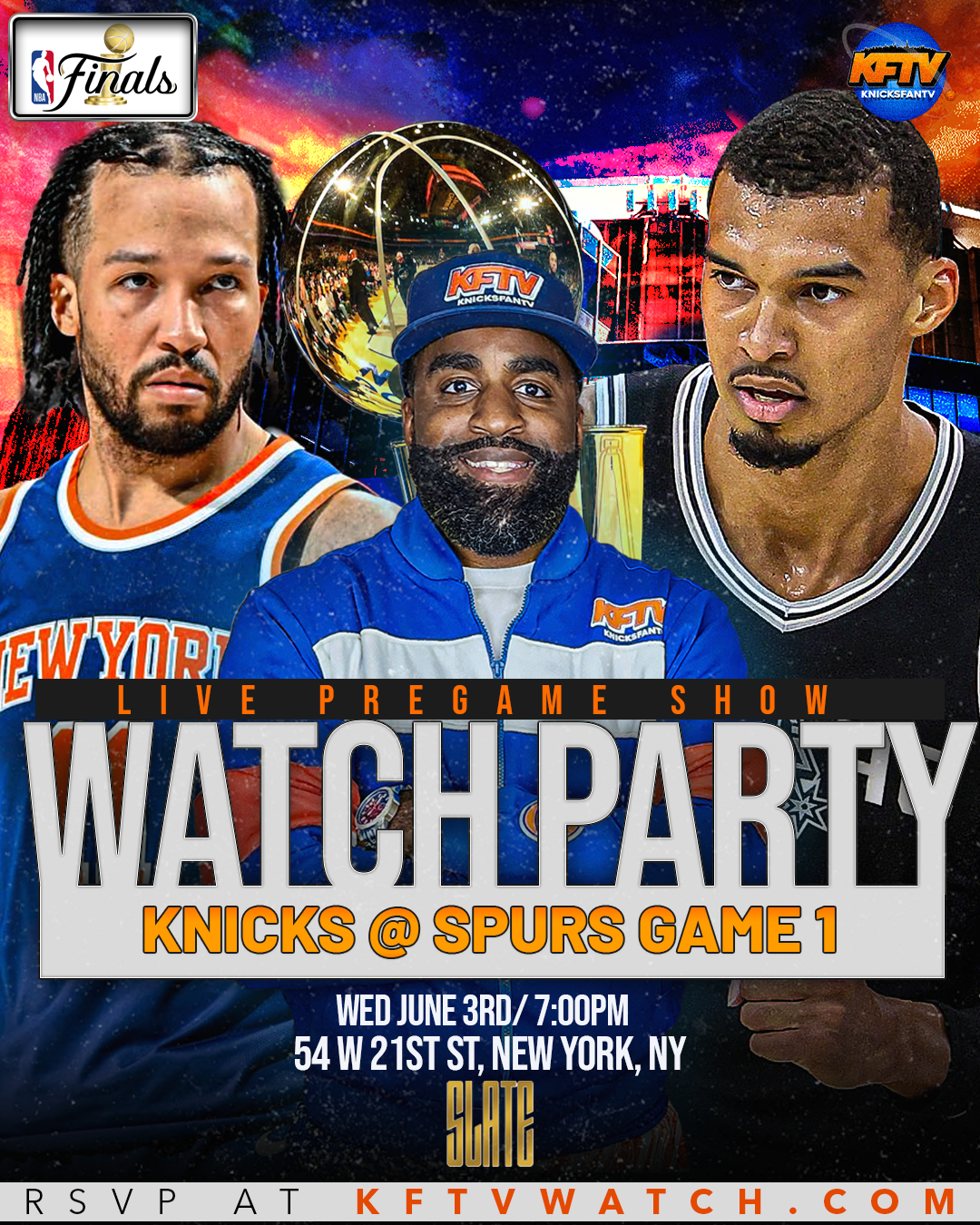 Knicks NBA Finals Game 1 Watch Party and Live Show (NYC) - 6.3.26