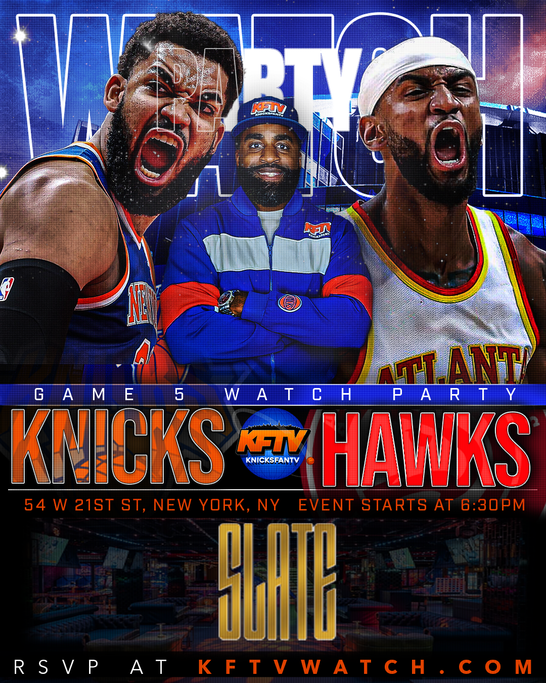 Knicks vs Hawks KFTV Game 5 Watch Party (NYC) - 4.28.26