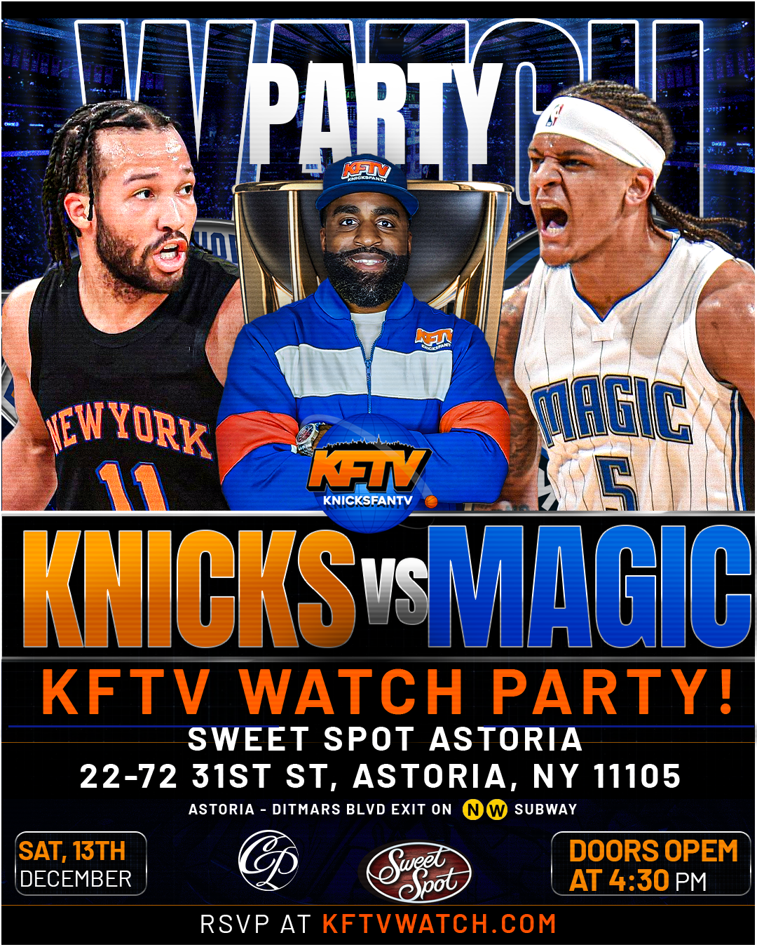 Knicks vs Magic NBA Cup Watch Party (New Venue) - 12.13.25