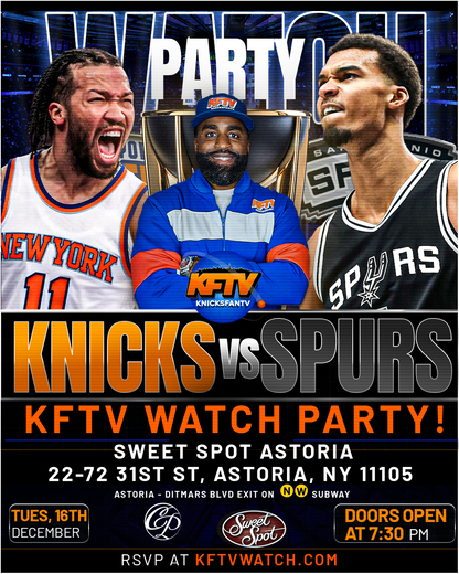 Knicks vs Spurs NBA Cup Watch Party (New Venue) - 12.16.25
